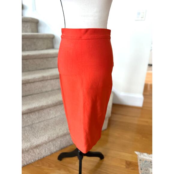 NWT Herve Leger x Forever 21 Collab Orange Bandage Midi Pencil Skirt - Picture 1 of 7